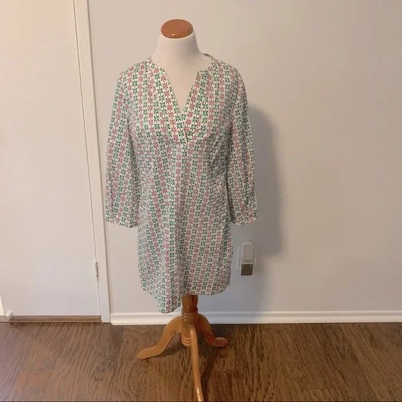 Boden | Dresses | Boden Pink And Green 0 Cotton Tunic Dress | Poshmark